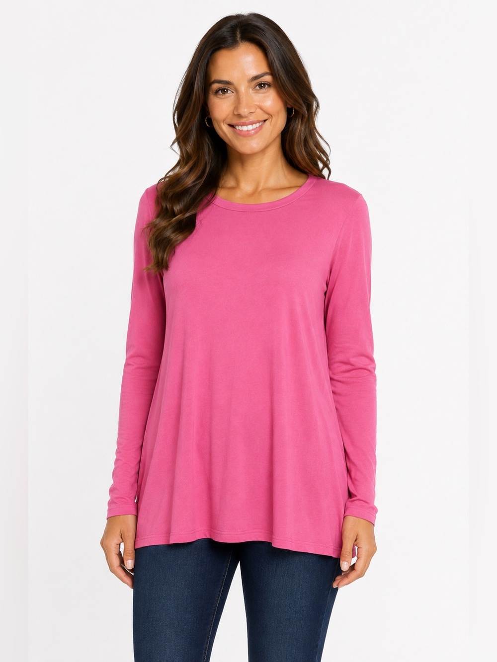 H by Halston Essentials Women’s Pink Long Sleeve Modal Top XL